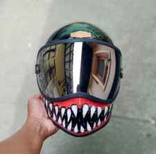 VENOM CUSTOM HELMET FOR MOTORCYCLES MOTORBIKES CAFE RACER SCRAMBLER TRACKER