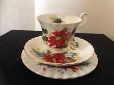 Royal Albert Poinsettia "TRIO" Tea cup, saucer and Tea plate