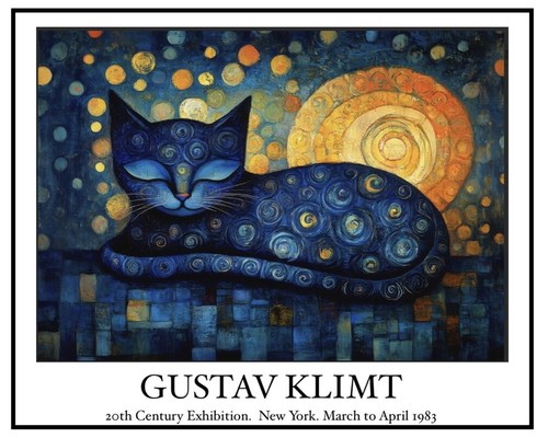 Large size gustav - klimt, cat