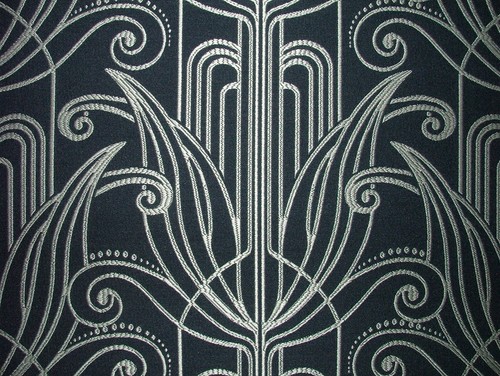 Waldorf art deco navy blue - art,