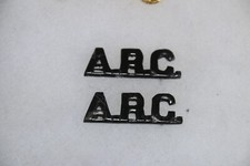 WW2 US AMERICAN RED CROSS BLACK LETTERS COLLAR BADGE PERFECT COPY ARC