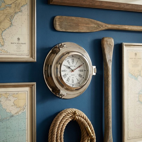 Metal vintage silver nautical - silver,