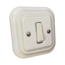 White ceramic porcelain - white, single