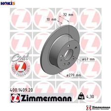 2x BRAKE DISC 400.1409.20 FOR