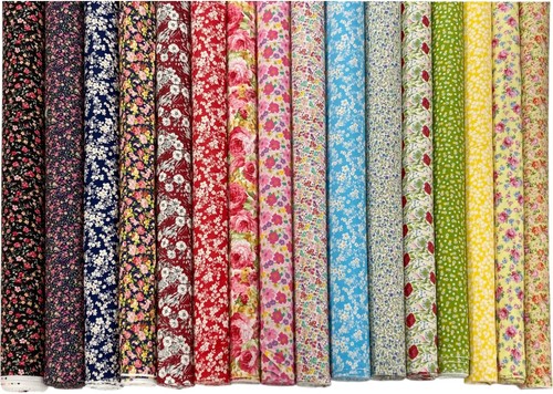 Floral cotton poplin fabric - floral,
