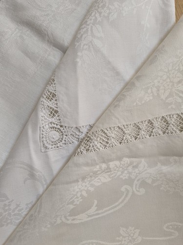 Antique linen damask - linen, napkins