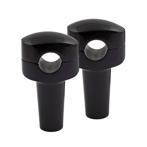 Black handlebar risers - black,
