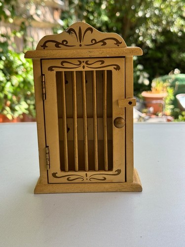 Vintage wooden key - wooden, cabinet