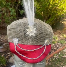 VINTAGE ANTIQUE 1930s HALLOWEEN COSTUME PARTY HAT WITH DRESDEN FOIL TRIM