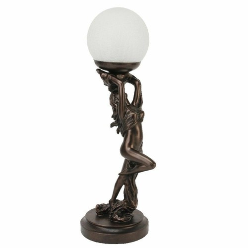 Art deco lady crackle glass - lady,