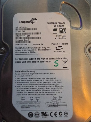 Seagate barracuda 80gb - seagate,