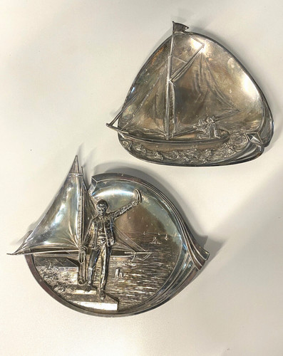 Antique pair card tray wmf - card, art