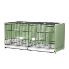 90cm Plastic Double Breeding - Green with Black wire - Budgie Canary Finch Birds