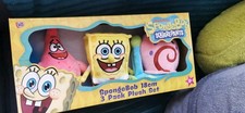 3 plush: SpongeBob SquarePants 18cm Set SpongeBob , Patrick Star, Gary the snail