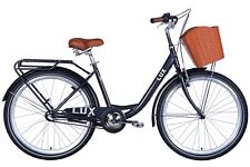 City Bike Women 26" Basket Urban Retro Carrier Steel Black RH 43Cm