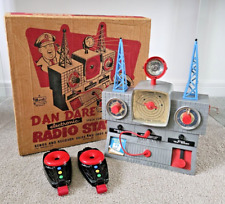 VINTAGE MERIT DAN DARE SPACE CONTROL RADIO STATION 1950s TOY SET BOXED RARE Q074