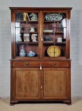 Antique Mahogany Bookcase Cupboard - George IV
