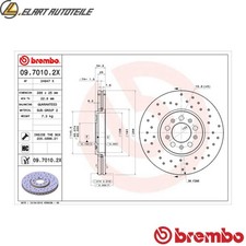2x Brake Disc 09.7010.2x for
