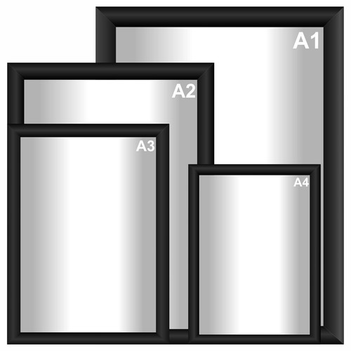 Black snap frames - a1/a2/a3/a4,