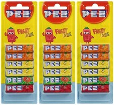 3x PEZ Refill 6 Pcs Pack Fruit