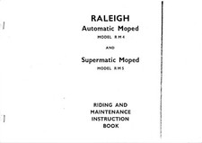 RALEIGH RM4 & RM5 MOPEDS RIDING & MAINTENANCE INSTRUCTION BOOK