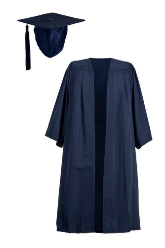 Graduation gown hat - gown, navy