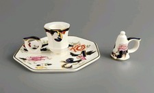 Mason's Candlestick & Candle Snuffer "Blue Mandalay" Patt Collectible Vintage 