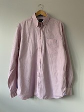 Hackett London Men's Long Sleeve Pink Striped Shirt. Size XL.