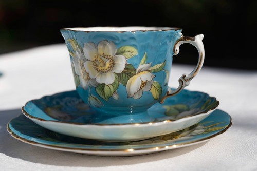Rare aynsley aqua blue - rare,