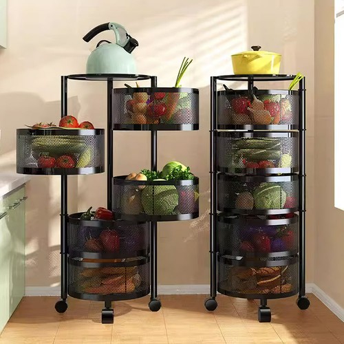 Rotating kitchen trolley - rotating,