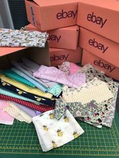 SCRAP BOX 100% Cotton Fabric, off cuts, mixed prints 700g per order NEW