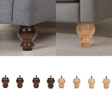 4x Solid Wooden Legs Furniture Replacement Feet Ottoman Sofa Chairs Legs