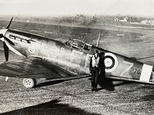 original ww2 raf observer corps spitfire aircraft photograph