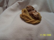 Aynsley England Sleeping Harvest Mouse in Wheat Mastercraft Figurine Resin 1981