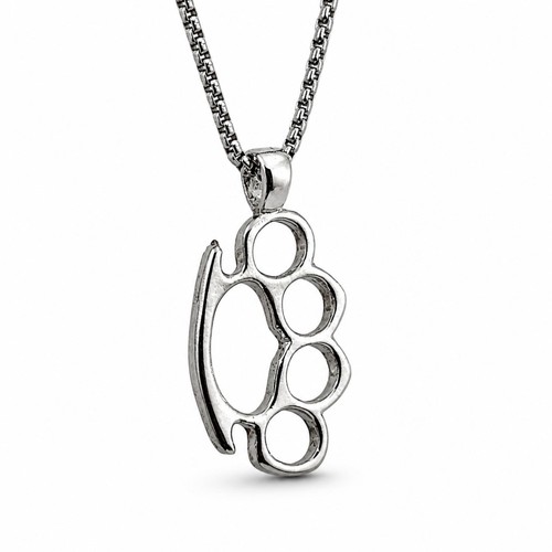 Knuckle duster pendant brass - knuckle,
