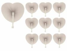 12x HEART PAPER FOLDING HAND FANSParty Bag Filler Summer Wedding Fan Favours UK