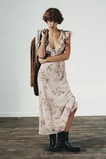 Zara Long Pastel Floral Dress