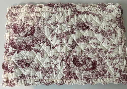 Set quilted red toile de - set,