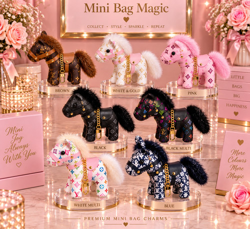Pony horse charm keychain - horse,