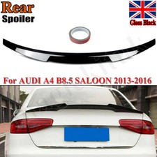 FOR AUDI A4 B8.5 SALOON 2013-2016 REAR TRUNK SPOILER WING GLOSS BLACK M4 STYLE