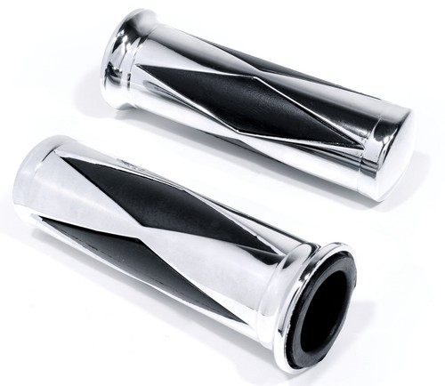 Handlebar grips set - grips, chrome