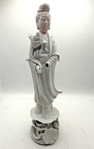 White porcelain kwan yin - 12”,