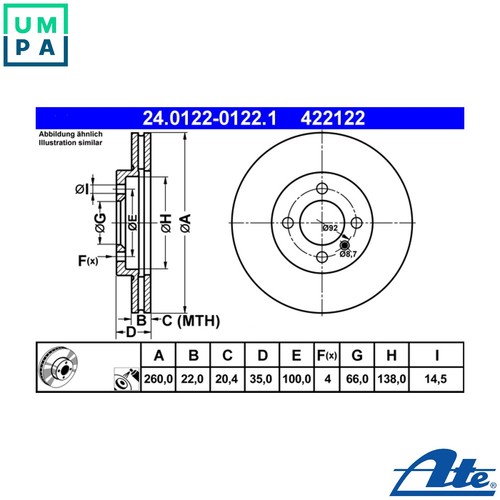 Brake disc 0122 - brake,