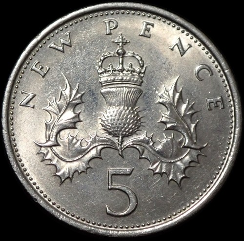 New pence 1971 elizabeth - uk, 5