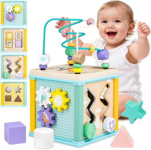 Wooden activity cube - activity, 1