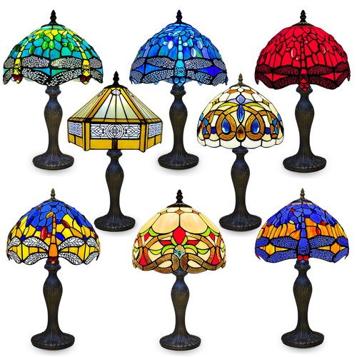 Tiffany style table lamp - table,