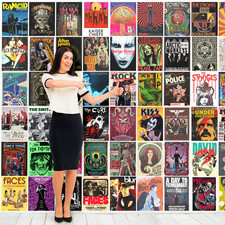 ROCK MUSIC CONCERT POSTERS VINTAGE PRINTS GIG RETRO A4 FULLY LAMINATED SET 3