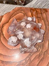 Pink Flower Agate Turtle |