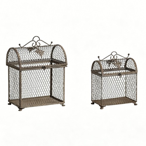 Metal birdcage decor - metal,