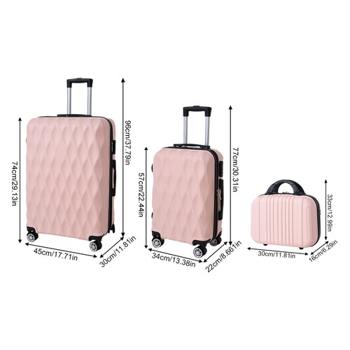 3pcs suitcase set abs - suitcase,